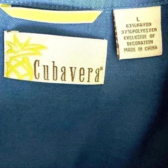 Vintage CUBAVERA Short Sleeve Panel Button-Front Traditional Shirt Size L - Picture 8 of 8